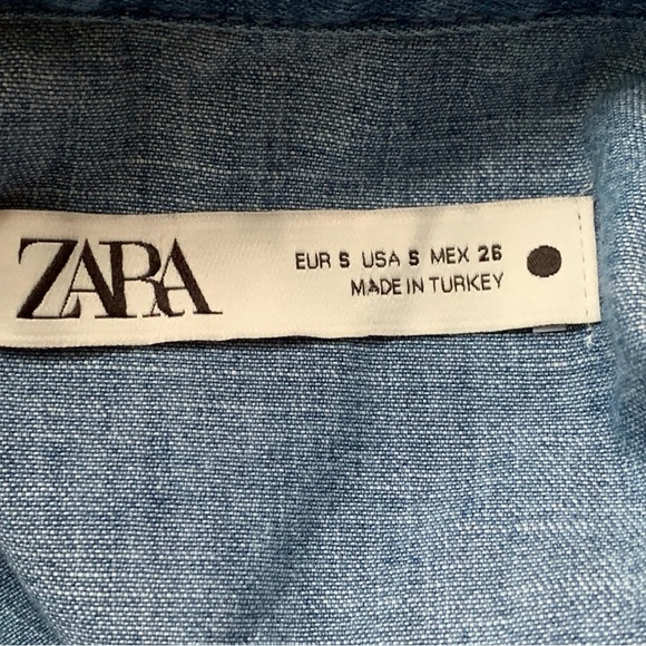 ZARA The Erin Denim Wrap Dress - Picture 12 of 14